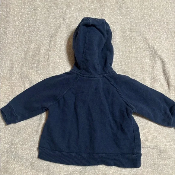 Vintage Winne the Pooh Train Children's Navy Hooded Zip Sweatshirt - Picture 4 of 4